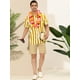 thumbnail image 3 of Camisa a rayas para hombre Lars Amadeus manga corta color block Amarillo M, 3 of 6
