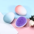 thumbnail image 7 of Unique Bargains Hair Brush Travel Portable Hair Brush Mini Egg Shape Massage Hair Brush for Women Gradient Blue, 7 of 7