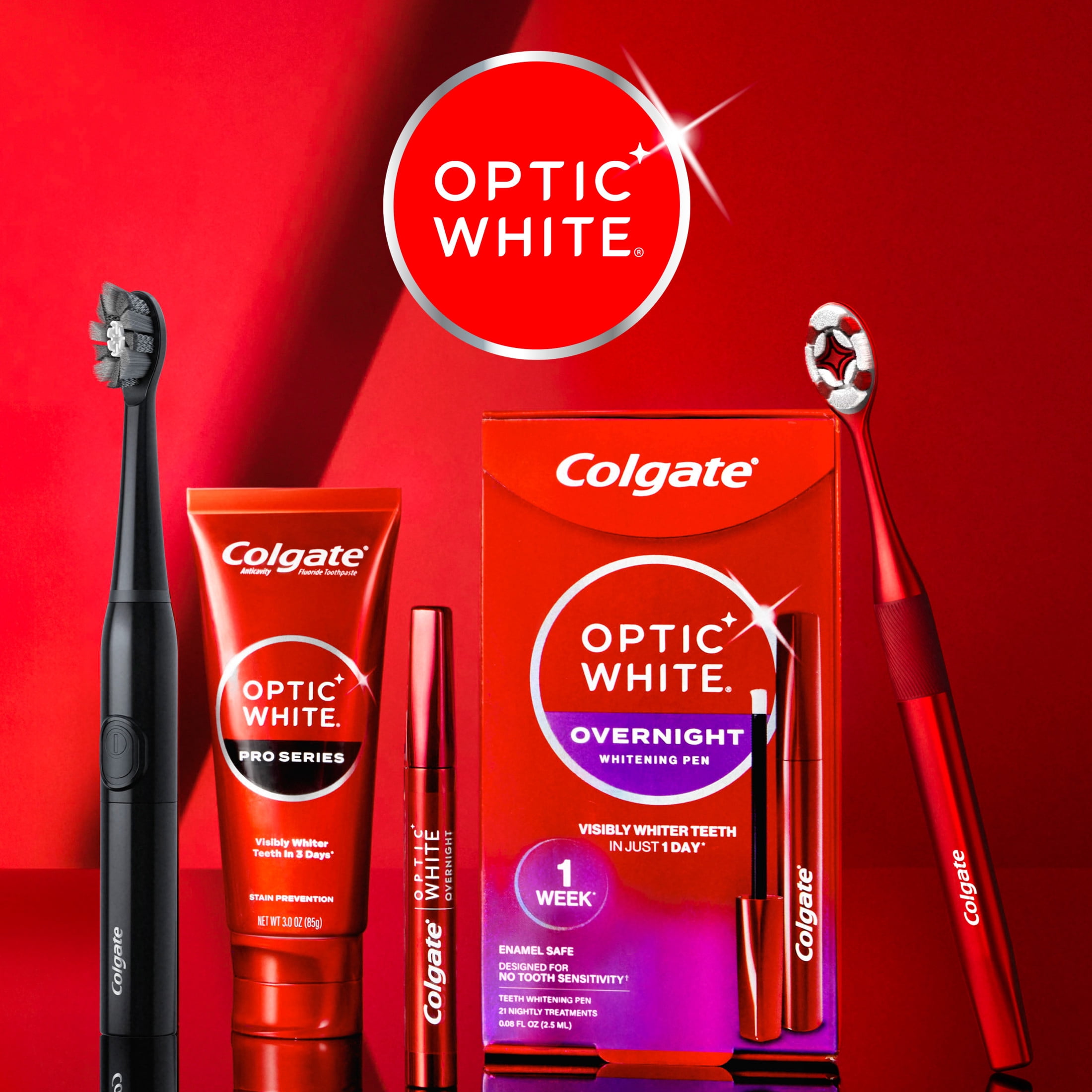 Colgate Optic White Charcoal Soft Toothbrush for Adults, 1 Pack