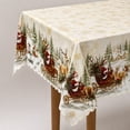thumbnail image 3 of 2026 Christmas Indoor Home Decor Christmas Tablecloth Decor Waterproof Washable Xmas Holiday Table Cover Festive Printed Rectangle Table Cloth For Dining Table Kitchen Party Indoor Outdoor, 3 of 7