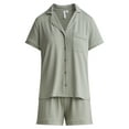 thumbnail image 6 of Joyspun Women's Dreamy Soft Collection Notch Collar Top and Shorts Pajama Set, 2-Piece, Sizes XS-3X, 6 of 6