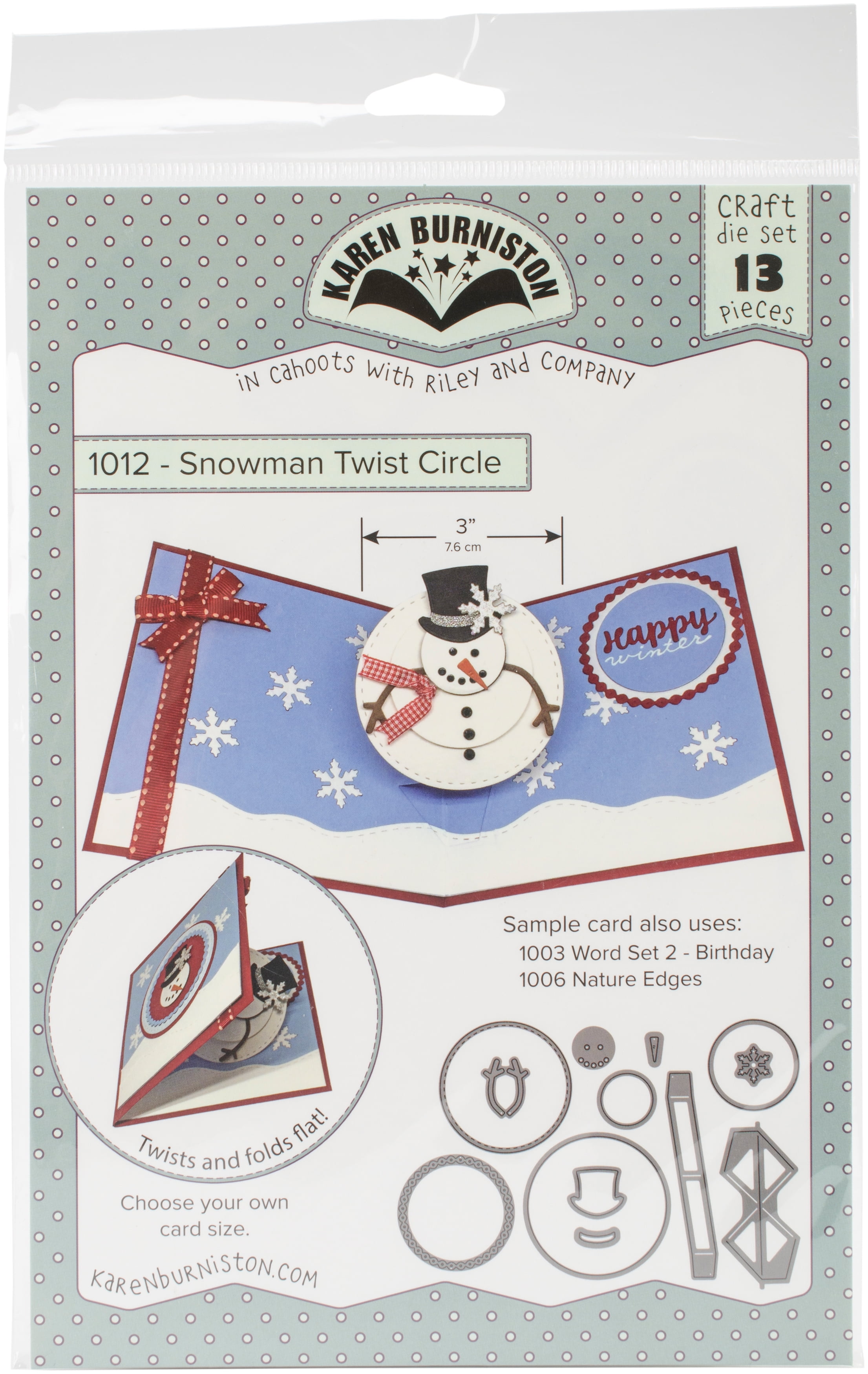 Karen Burniston Dies Snowman Twist Circle Pop-Up