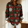 thumbnail image 2 of MESSUEN Christmas Shirts for Women Christmas Party Outfits for Women Christmas Dresses for Women Womens Blouses Casual Fall Shirt Fall Shirts Women's Sweatshirt Wine S, 2 of 4