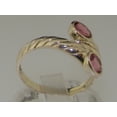 thumbnail image 3 of LBG British Made 10k White Gold Natural Pink Tourmaline Womens Band Ring - 33 size options - 9.75 - 33 size options - Sizes 4 to 12 Available, 3 of 5