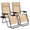 khaki, variant on SHOUFTW 2 Pcs Zero Gravity Chair, Portable Reclining Camping Chair with Adjustable Pillow & Cup Holder Trays, Blue