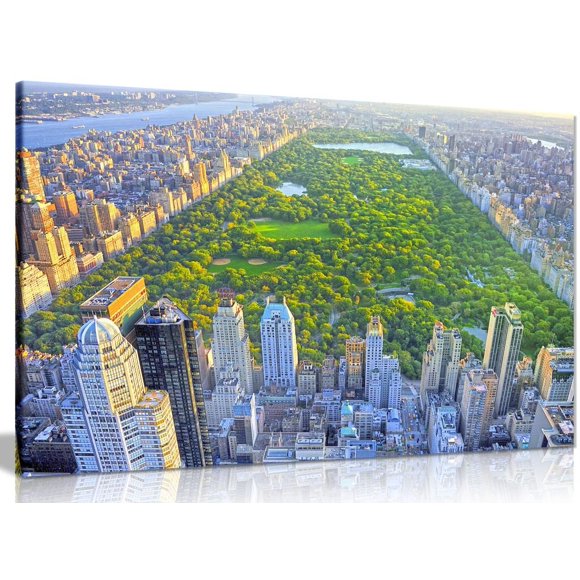 New York Central Park Art Mural sur Toile Impression Image (36x24 Po)