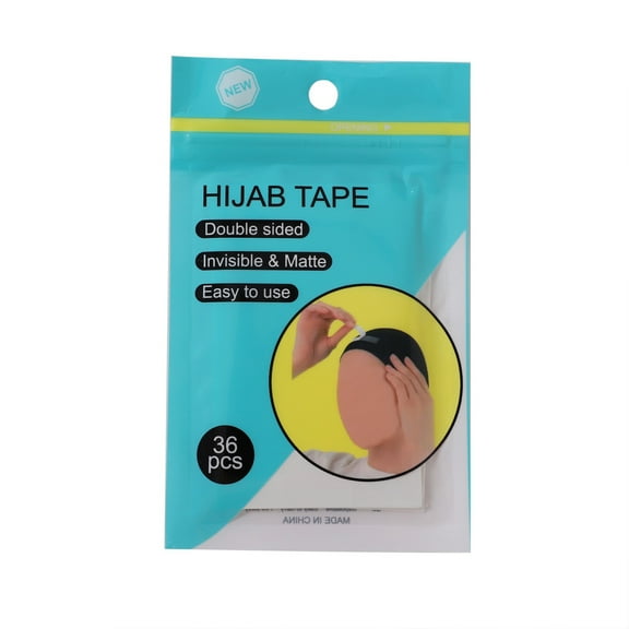 OIUR 36Pcs Double Sided Headscarf Tape Waterproof Invisible Transparent Multi-purpose Clothes Dress Fabric Adhesive Tape Garment Accessories