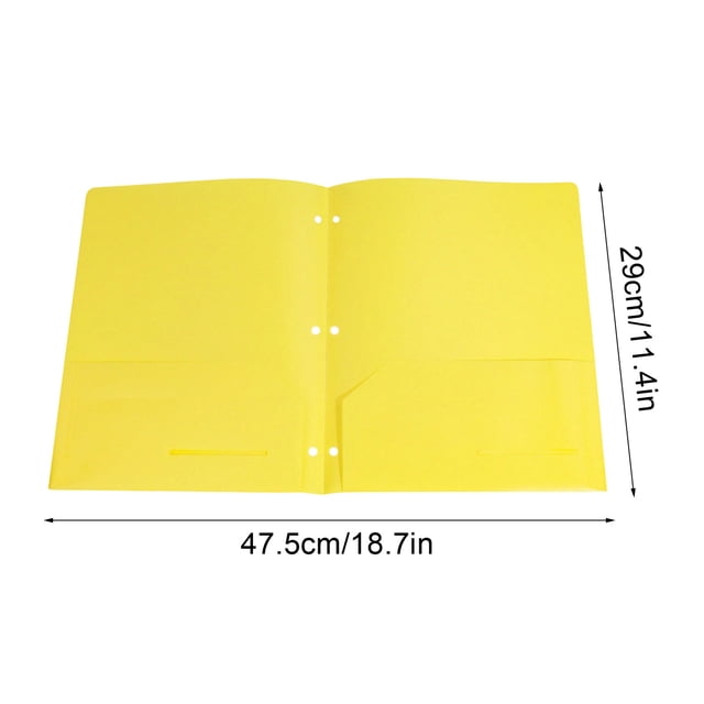 Sktrjpolfis Heavy Duty Plastic File Folders, Letter Size With Pockets For Office Document Storage
