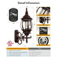 thumbnail image 6 of VIANIS Oil Rubbed Bronze Outdoor Light Fixtures Wall Mount, Modern Front Porch Lanterns Wall Sconce, Anti-Rust Outside Garage Lights Dusk to Dawn Lighting for Patio, Waterproof Coach Lights for House, 6 of 7