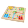 thumbnail image 4 of Flying Chess Wooden Board, Crafted Interactive Puck Game 2 In 1 Board Funny  For Outdoor, 4 of 8