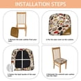thumbnail image 4 of Red Mushroom Light Pattern Seat Covers for Dining Room Chairs Set Of 4,Stretch Printed Washable Chair Seat Cover with Elastic Ties and Button,Removable Waterproof Couch Cushion Covers, 4 of 6