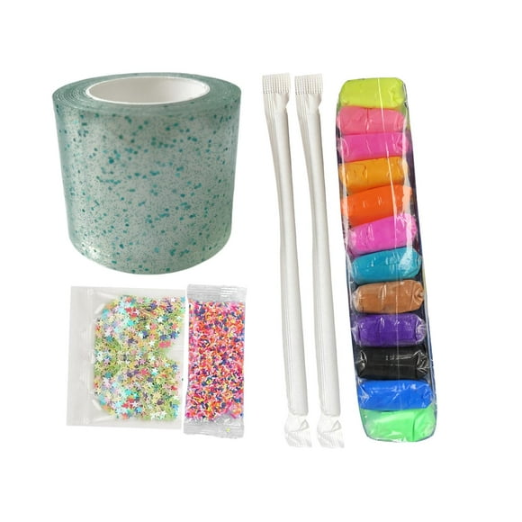 Abbracc Kit de Bulles en Ruban Nano avec Paille, Bulles Élastiques Sans Traces pour D