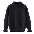 thumbnail image 4 of Staki Sweaters for Teen Girls Girls Sweaters Preppy Crewneck Long Sleeve Knit Pullover Sweater Comfortable and Stylish(8-9 Years,Black), 4 of 5