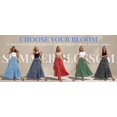 thumbnail image 4 of Musefolio Women’s Small Floral Print Long Skirt Resort Style A-Line Maxi S-2XL, 4 of 7