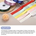 thumbnail image 4 of Grosgrain Ribbons 10 Yards 5/8 Inch Pure White Gold Dots Ribbon for Crafts Gift Wrapping Wedding, 4 of 7