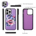 thumbnail image 5 of SaniMore Magnetic Detachable Wallet Case for iPhone 14 Pro Max, Flower Pattern RFID Blocking Cover Support Wireless Charging Card Slot Shoulder & Wrist Strap 360° Full Protective Shell, Purple, 5 of 13