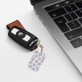 thumbnail image 7 of Uemuo Sea Turtles Pattern Rectangular Metal Keychain - Durable, Stylish, and Personalized Key Ring for Men and Women,Engraved Keychain,Gift Slim Sturdy Keychain, 7 of 7