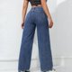 thumbnail image 5 of Karight Women's Wide Leg Jeans High Waisted Denim Pants Stretchy Casual Baggy Straight Leg Loose Fit Jeans for Women, 5 of 9