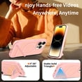 thumbnail image 4 of For iPhone 12 Pro / 12 6.1" Magnetic Phone Case,Compatible with Mag-Safe,Built-in Retractable Kickstand,Military Grade Shockproof Anti-Scratch Ultra Slim Skin Feel Translucent Phone Case,Pink, 4 of 7
