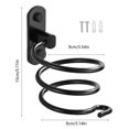 thumbnail image 3 of Hair Dryer Holder Aluminum Wall Mounted Hair Dryer Holder Cable Rack for Kitchen Bathroom Bathroom Accessories(Black), 3 of 5