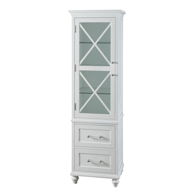 Elegant Home Fashions ELG-634 Blue Ridge 2 Drawer Linen Towel in White