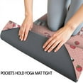thumbnail image 3 of Pink Cow Milk Strawberry Pattern Hot Yoga Mat Towel Non Slip for Hot Yoga - Quick-Drying Yoga Mat Cover with 4 Corner Pockets with Travel Bag - Hot Yoga Towel Non Slip 70"x26", 3 of 6