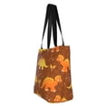 thumbnail image 4 of Gaeub Dinosaurs and Leaves Printed Tote Bag Grocery Bag Reusable Shoulder Bag with Zip for School Kitchen Park DIY, 4 of 9