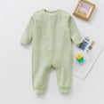 thumbnail image 2 of Otqutp Girls Warm Overcoats Windproof Baby Girls Boys Warm Soft Romper Jumpsuit 0 24 Months Baby Solid Color Rompers Winter Outfits(Green,6-12 Months), 2 of 4