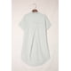 thumbnail image 2 of ABPHQTO Vestido camisero a rayas de manga corta gris para mujer, 2 of 5