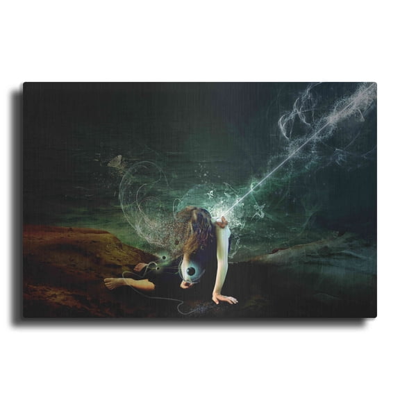 Luxe Metal Art 'Subconsciousness' by Mario Sanchez Nevado, Metal Wall Art, 16"x12"