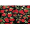 thumbnail image 2 of Strawberry Fruit Red Cartoon Kitchen Curtains 36 Inch Length Short Tier Curtains for Small Windows Half Window Treatments for Bedroom Kitchen Bathroom 2 Panels, 2 of 6
