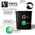 thumbnail image 5 of Recycle and Trash Logo Stickers (6 Pack) - Textured - for Metal or Plastic Garbage cans, and Bins - Indoor & Outdoor - Laminated and UV Protected Premium Decal (Marble - Grey 3, Small), 5 of 7