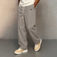 thumbnail image 4 of SOOMLON Chino Pants for Men Big and Tall Drawstring Wide Leg Long Pants Twill Trousers with Pockets Fall Casual Wear, 4 of 6