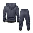 thumbnail image 3 of Men's Tracksuits 2 Piece Casual Long Sleeve Sweatsuits Athletic Hoodie and Sweatpants Set Jogging Suit Dark Gray L, 3 of 3