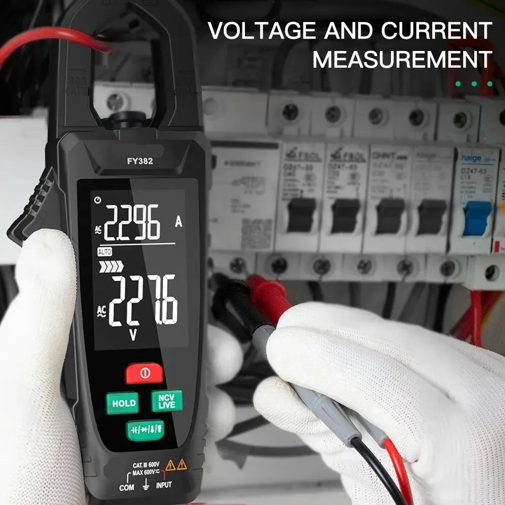 Digital Clamp Meter Voltage Current Clamp True RMS Auto Range Temp Capacitance Ammeter Pliers ,High&Low Sensitivity