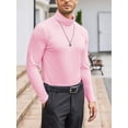 thumbnail image 6 of COOFANDY Men's Casual Slim Fit Turtleneck T Shirts Lightweight Basic Cotton Pullovers, 6 of 8