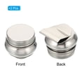 thumbnail image 3 of Uxcell 2" x 1.8" Palette Cups Paint Pot Container Cup with Lid and Clip Stainless Steel, Silver 2 Pack, 3 of 5