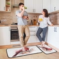 thumbnail image 7 of Kitchen Floor Mat 2 Sets Carpet Floor Mat Kitchen Mat Bathroom Mat Living Room Mat Bedroom Mat Absorbent Delicate Fabric No Ball Red Bird Pattern, 7 of 7