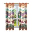 thumbnail image 7 of Yayeee Window Curtains Light Filtering 63"x42" Grommet Panel Pair Home Living Room Decor, Artistic Desert Waves, 7 of 7