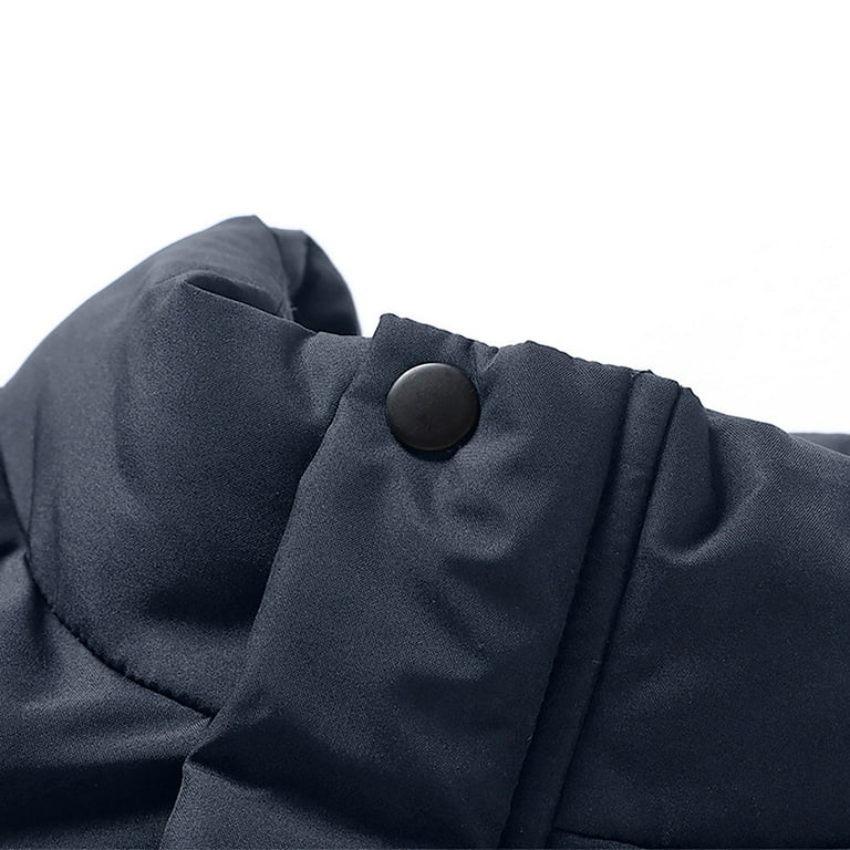 BKQCNKM Puffer Jacket Men Mens Puffer Jacket Men's Fall and Winter Solid Color Zipper with Double Side Pocket Thickened Warm Coat Puffer Jacket, Blue BKQCNKM Puffer Jacket Men Mens Puffer Jacket Men's Fall and Winter Solid Color Zipper with Double Side Pocket Thickened Warm Coat Puffer Jacket, Blue