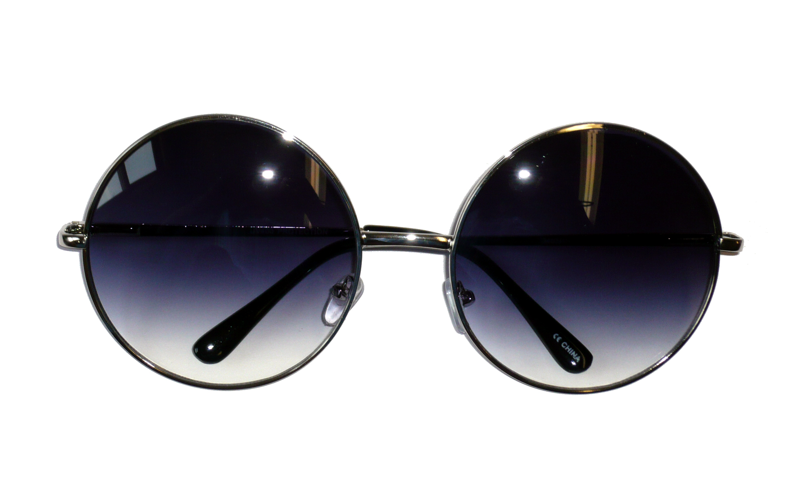 Janis Joplin Round Glasses Silver Frames 3405 Smoked