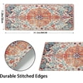 thumbnail image 4 of Orange Teal Boho Gaming Mouse Pad - XL Rug Carpet, Bohemian Retro Extended Large Desk Mat, Non-Slip Rubber Base, Stitched Edge, Long Desk Pad for Desktop Office PC Gamer, 31.5x11.8in, 4 of 6