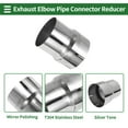 thumbnail image 4 of Rebajadora concéntrica de codo de escape Mandrel de 4" OD a 4.5" OD de Unique Bargains, adaptador de tubo de acero inoxidable 201, longitud de 5 pulgadas, tono plateado, 4 of 7