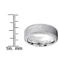 thumbnail image 3 of Metal Masters Mens Titanium Wedding Band Hairline Ground Brushed Finish Comfort-Fit 8mm, 3 of 4