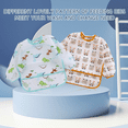 thumbnail image 3 of HaimoBurg 5 Pcs Baby Bibs,Long Sleeve Bib,Waterproof Toddler Bibs,3-24 Months, 3 of 9