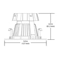 thumbnail image 2 of Nicor Lighting DCG421202KWH 534 Lumens LED Recessed Can Gimbal Round Downlight - White, 2 of 2