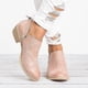 thumbnail image 2 of Botas de tobillo para mujer Tacón de bloque bajo Cremallera Botines Chelsea Zapatos, 2 of 3