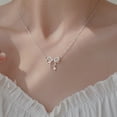 thumbnail image 1 of Collar con colgante de corazón rosa para amantes de las mujeres, gargantilla de cadena de clavícula con diamantes de imitación, regalos de joyería de piedra lunar de cristal bonitos para mujer Dengxun unisex, 1 of 2