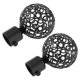 thumbnail image 1 of Accesorios para varillas romanas, tapones decorativos para extremos de cortinas, madera, redondos, de hierro, 6 unidades, 1 of 6