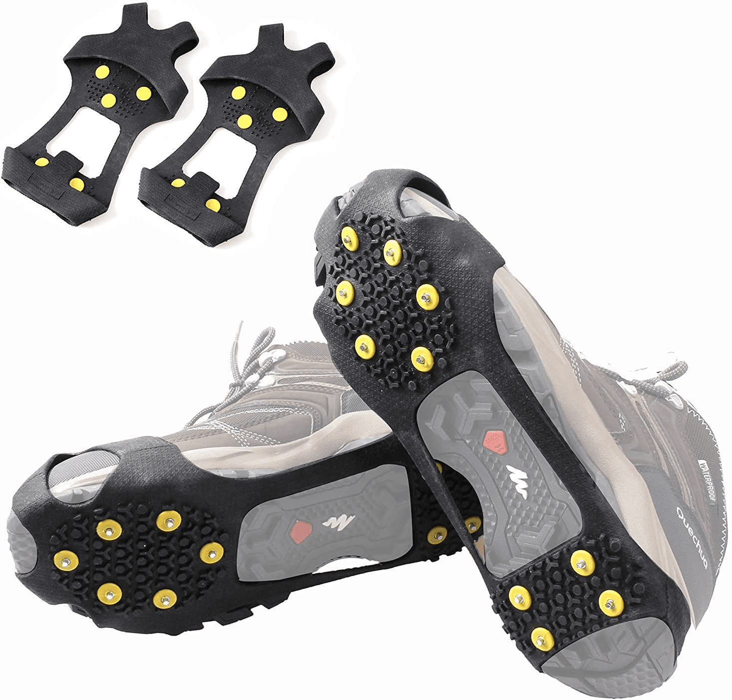 1 Pair 18Teeth Crampon Fishing Snow Shoes Spiked Cleat Anti‑Slip Snowshoes Cover 